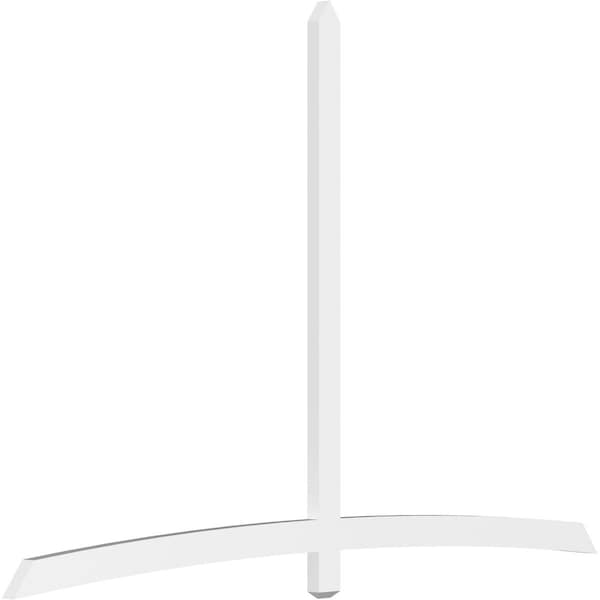 Ekena Millwork Bellingham Architectural Grade PVC Gable Bracket, 108"W x 72"H x 2"D x 4"F, 16/12 Pitch GBP108X72X0204BEL00 - main